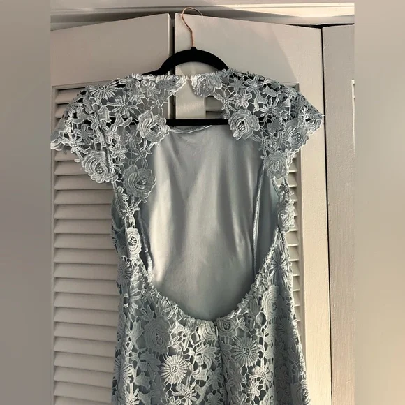 Lulu's Soft Blue Lace Mini Dress - Picture 3 of 11